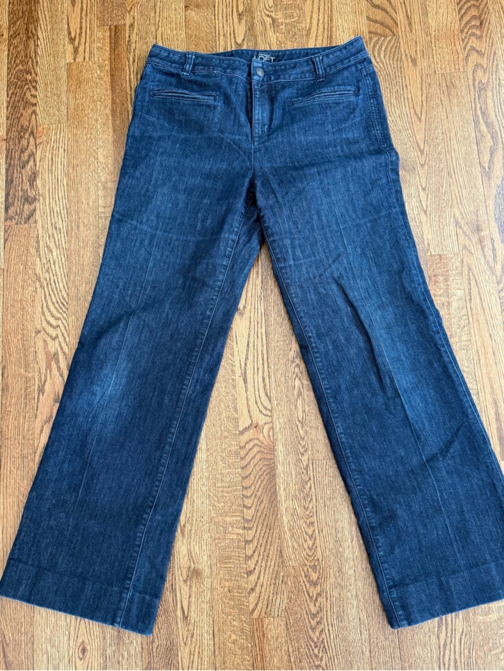 Ann Taylor Loft Dark Blue Wide-Leg Women’s Jeans